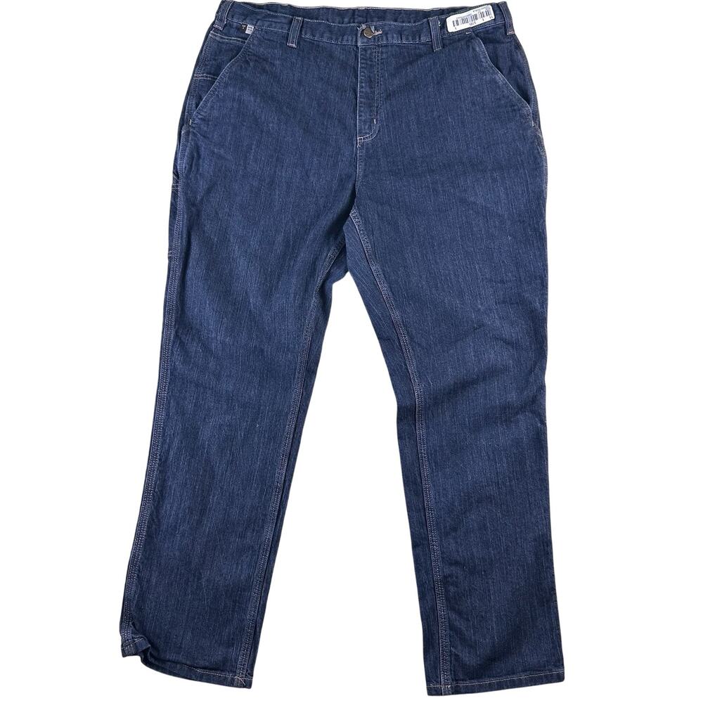 Carhartt FR Men’s Flame Resistant Carpenter Pants Denim Blue Work Jeans 42 X 32‎